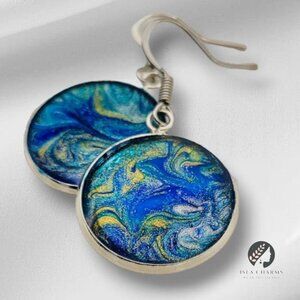 Artisan Crafted Deep Ocean Earrings